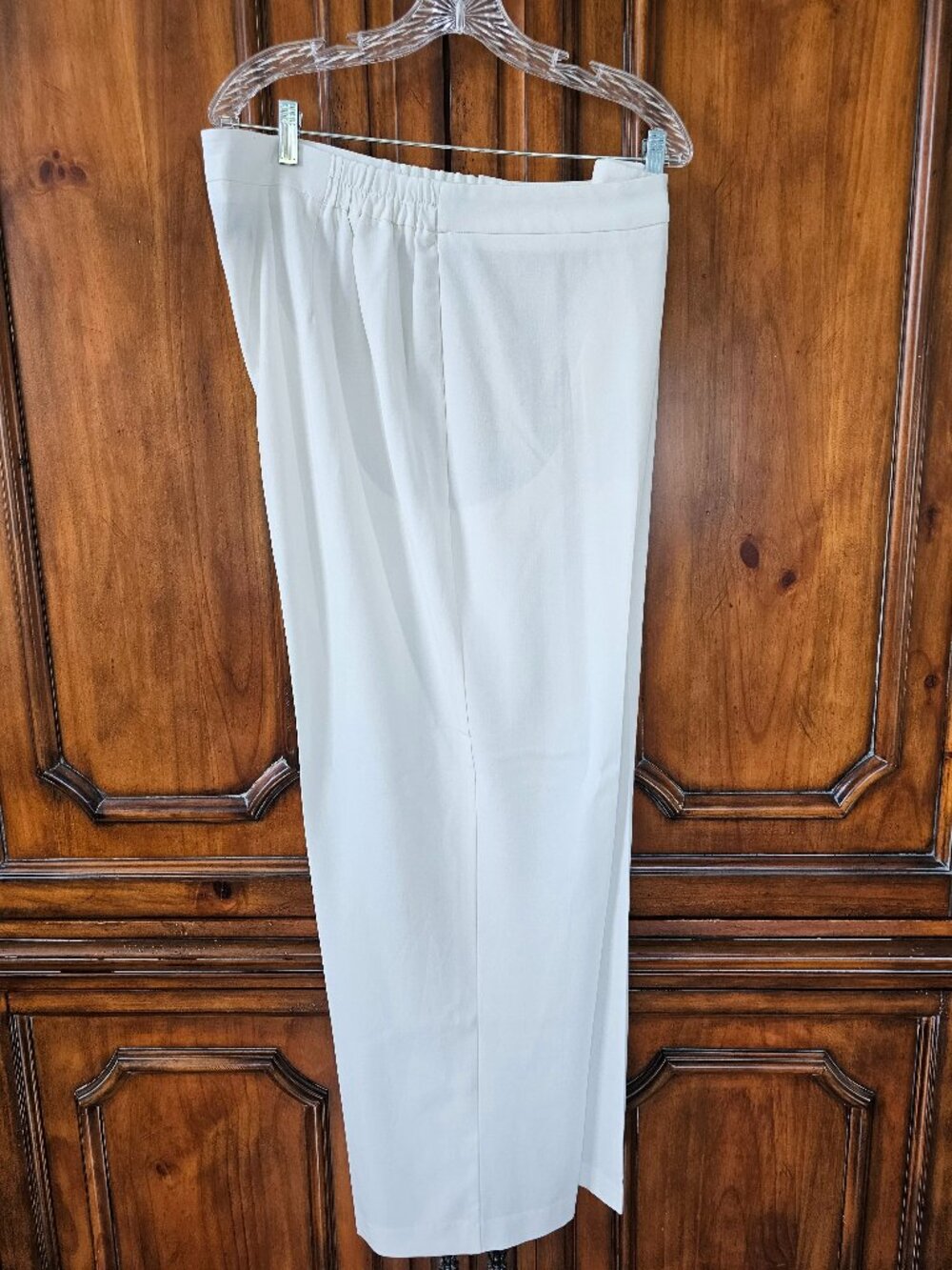 Cream polyester slacks